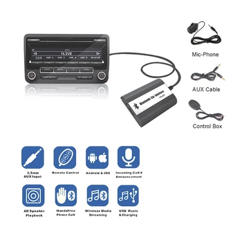 Prostoročno Avto Bluetooth Kompleti MP3 AUX Adapter Vmesnik Za Renault Clio in Megane 156131