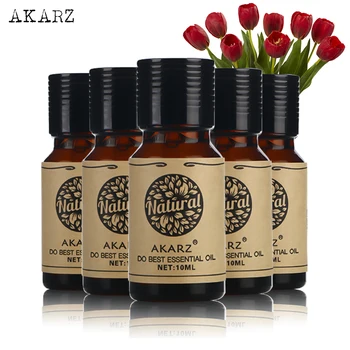 Rose Mošus Neroli Violet Lotus eterično olje določa AKARZ Aromaterapevtska Masaža Spa Kopel za nego kože, 10 ml*5