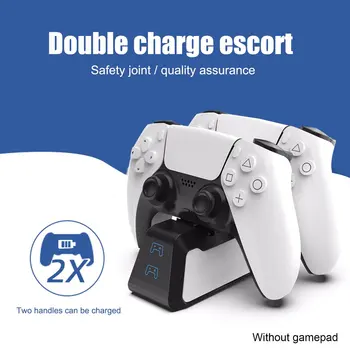 Dvojno Hiter Polnilec za PS5 Brezžični Krmilnik USB 3.1 Tip-C Stojalo za Polnjenje Dock Postajo za Sony PlayStation5 Palčko Gamepad 157006