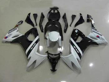 Strokovno tovarne ABS motocikel oklep za Kawasaki ZX 10R 2008 2009 2010 bela črna karoserija Fairings Ninja ZX10R 08-10