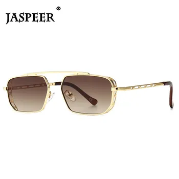 JASPEER Steampunk sončna Očala Moške blagovne Znamke Oblikovalec sončna Očala UV400 Vožnje Odtenki Ženske Gradient Moda Kovinski Okvirji za Očala 15791
