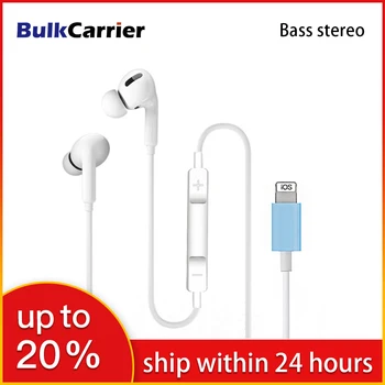 Bluetooth Slušalke Bas Stereo Uho Brsti za Iphone 7 Gaming Slušalke Žične Slušalke z Mikrofonom za Iphone SE 2020 10 11 Pro Xs Max 15792