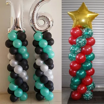 Nastavljiva Dolžina Plastičnih Balon v Stolpcu z Bazo in Pole Baloni Držalo, Stojalo Podporo za Rojstni dan Baloni Stranka Dekoracijo