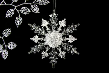 Božični okraski okraski, okna okraski sneg, led edge učinek akril snežinka diamond snežinka učinek