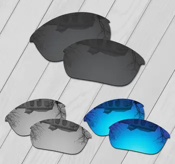 E. O. S 3 Pari Black & Silver & Ice Blue Polarizirana Zamenjava Leč za Oakley Pol Suknjič 2.0 OO9144 sončna Očala