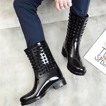 Visoko vrh nepremočljiva škornji ženske dež čevlji 2020 modni, klasični korejska različica dekleta dež čevlji 159788