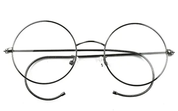 47mm Agstum Starinsko Letnik Okrogle Očala Žice Platišča Očala Očala na Recept Optični Rx