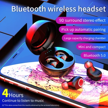 Bluetooth TWS Slušalke Brezžične Slušalke Športne Slušalke Mini Slušalke Stereo Zvok, V Ušesu IPX5 Nepremočljiva TWS Samodejno Seznanjanje
