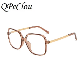QPeClou 2020 TR90 Kvadratni Okvir Očal Ženske Oblikovalec Velika Očala Ženski Optični Računalnik Pregledna Očala Oculos De Grau 160377