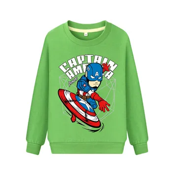 Otrok Captain America Puloverji Jopice Dekle Otroci Tshirt Bombaž Puloverju Vrhovi za Baby Fantje Jeseni Barva Obleke 1604