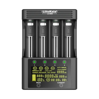 LiitoKala Lii-600 Polnilec Za Li-ion, 3.7 V, in NiMH 1.2 V baterijo, ki je Primerna za 18650 26650 21700 26700 AA AAA In drugih