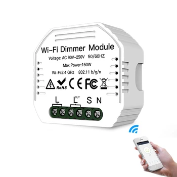 MoesHouse MS-1045 AC90-240V Smart WiFi Svetlobe LED stikalo za kratke luči Stikalo Smart Life/Tuya APP Remote Control Delo z Alexa googlova Domača stran