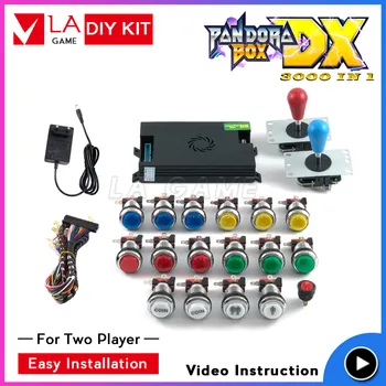 Pandora box arcade kabinet diy arkadna za pandora polje dx 3000sanwa palčko happ tipa gumb 3p 4p podporo v igri fba mame ps1