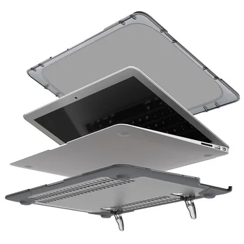 Novo Shockproof Zunanji pokrov Primeru Zložljivo Stojalo Za Macbook Air Pro Retina 11 12 13 15 palčni Dotik Bar + Tipkovnico Pokrov