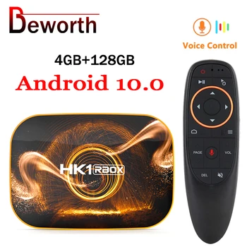 HK1 RBOX Smart TV Box Android 10.0 RK3318 4GB RAM 64GB 128GB USB 3.0 Podporo 4K Youtube, Google PlayStore Set Top TVBox 10 Igralec