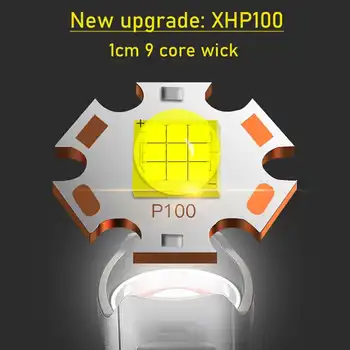 XHP100 LED Svetilka najbolj zmogljiva Bliskavica 18650 USB Polnjenje Baklo xhp90 xhp70.2 Zoom Luč Lov Lučka Za Ročno Svetlobe