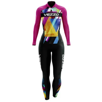 2021 VEZZO Žensk Dolgi Triatlon Oblačila Kolesarska Skinsuit Določa Maillot Ropa Ciclismo Go Pro Team Roza Pad Jumpsuit Kompleti Mujer