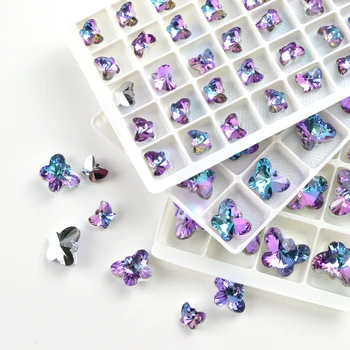 Vse velikosti 6754 Metulj obesek oblike eno luknjo visoke kakovosti stekla kristalno Ostro dnu za nakit, izdelava 166757