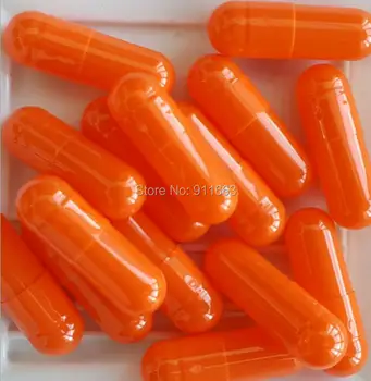500pcs 0# oranžno, rdeče-oranžna rdeče obarvani kapsule,želatina prazne kapsule velikost 0 (združeni ali seperated kapsule na voljo!)