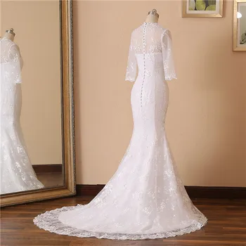 Vroče Prodaje Brezplačna Dostava Elegantno Lepe Čipke Cvetove morska deklica Poročno Obleko 2021 Vestidos de noiva haljo de mariage poročne obleke