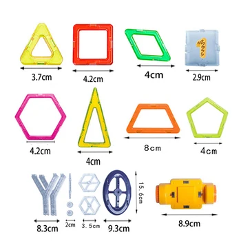 116pcs Mini 3D Magnetni Igrače Gradnje Kvadrat, Trikotnik Parcelo, Magnetni Oblikovalec za Otroke 168095