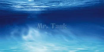 G. Tank Akvarij Ozadju Plakat Modro morje, samolepilne PVC Prilagajanje Fish Tank Luči Steklene Stenske Dekoracije