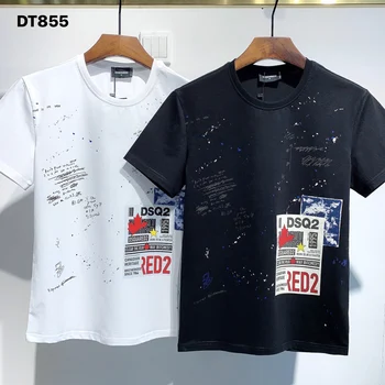 V tujini Verodostojno 2020 NOVE T-Shirt D2 O-Neck Kratek tees rokav Vrhovi DSQ2 moška Oblačila DT855