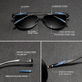 3PCS v Kombinaciji Prodaje KINGSEVEN blagovno Znamko Design sončna Očala Moških Polarizirana Rjave Leče z UV Zaščito