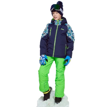 Fantje, Oblačila Zimsko Smučarsko Obleko Zgostitev Prostem Toplo Nastavite Snowboard Nepremočljiva Jakno, Hlače otroci oblačila 173788