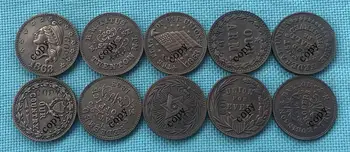 ZDA Državljanske vojne 1863 kopijo kovancev 10 različnih vrst KOVANCEV.