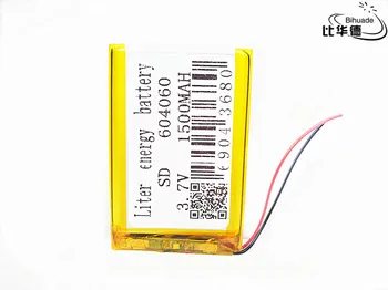 3,7 V 1500mAh 604060 Litij-Polymer Li-Po baterija li ionska Baterija za Polnjenje Lipo celic Za Bluetooth zvočnik PDA POS GPS interfonski 174879