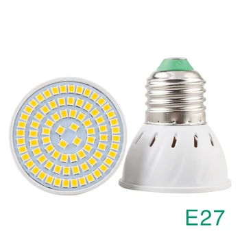 2Pcs/Veliko GU10 E27 LED Žarnica Svetilka LED svetilka 220V 240V 2835 SMD 48 60 80 LED Žarometi, Lampada Bombillas Razsvetljave v Zaprtih prostorih