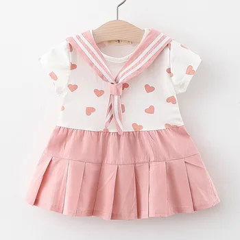 Melario Baby Girl Oblačenja Novo Poletje Bombaž, Dekleta, Otroci Obleke Ljubezen Tiskanje Princesa Novorojenčka Obleka Otroška Oblačila za 6M 24M 17503