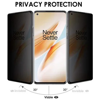 Akcoo za OnePlus 8 Pro Zasebnosti UV Zaščitnik Zaslon Kaljeno Steklo film Full Screen lepilo na Dotik občutljiv anti-spy Zaščitnik