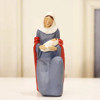 Katoliški Verski Devica Marija Kipi Jezusa Presvetega Srca Figur Dnevna Soba Smolo Kiparstvo Začetni Dekoracijo Miniaturni 17533