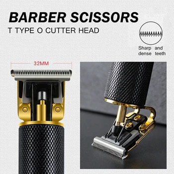 T9 Lase Clipper Profesionalni Električni Hair Trimmer 0 mm Baldheaded Rezalnik Brado Britje Natančnost Končna Lase Stroj za Rezanje