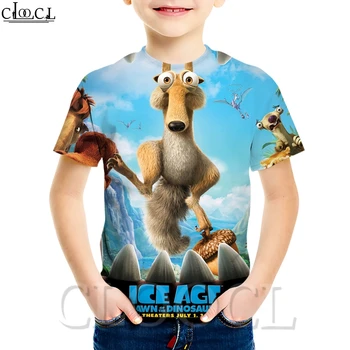 CLOOCL Ice Age Srčkan Grafični otroška T-shirt 3D Tiskanih Priložnostne Puloverju Risanka Poletje Kratka sleeved Fantje in Dekleta Univerzalni