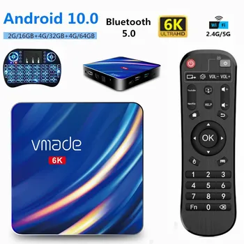 2020 H. 265 Android 10 Najnovejši Smart TV Box 16GB 32GB 64GB 2.4/5 G WiFi 1000M Ultra HD 6K Google TV Media Player Set Top Box 177379