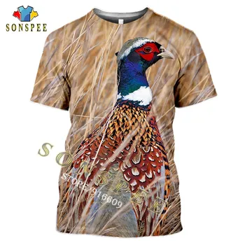 Živali, Lov Partridge Ptica 3D Tiskanja Harajuku T-Shirt Priložnostne Poletje Moda za Moške tshirt Chukar Kratek rokav Ulične Unisex 179953