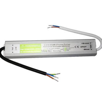 12V/JE 3,75 A/45W IP67 nepremočljiva preklop načina LED napajanje;AC90-250V vhod;velikost:230*35*25 mm 179983
