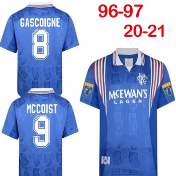 96 97 Glasgow Rangers Retro nogometni dresi GASCOIGNE LAUDRUP LAUDRUP MCCOIST letnik GASCOIGNE nogomet Srajce Uniforme 18076