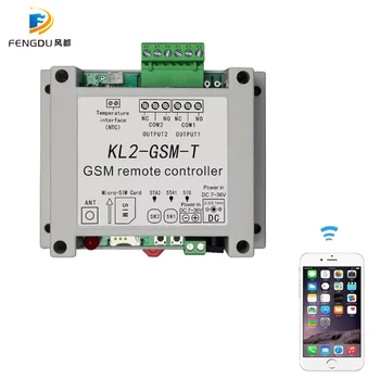 DC12V 2Channel rele izhod GSM Daljinski nadzor Stikalo KL2-GSM-T Z 1meter senzor temperature 181006