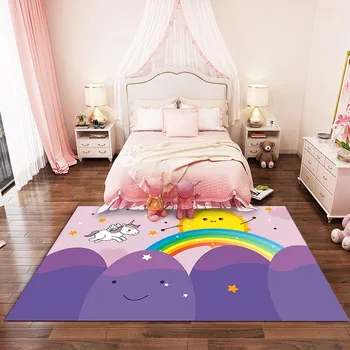 Princess pink preprogi otroka po vsebini risanka otroški sobi odeje in preproge samorog dom dekoracija spalnica področju preprogo Srčkan tapete mat