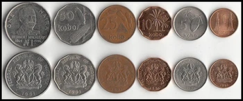 Nigerija 6 Set kovancev Afriki Original kovanec Zbirateljske edition resnično Redkih Spominski Naključno leto