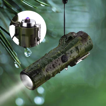 Nepremočljiva Akumulatorska Električna Svetilka Lažji Prostem Kampiranje Preživetje Lažji Vojaške Pripomočke Za Moške Dropshipping