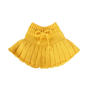 Novo leto 2020 Poletje Otroci Baby Girl Obleke Za Dekleta Nabrano Obleko Otroci Dekle Čisto Barvo Pantskirt Knit Dress 1-7Yrs 188258
