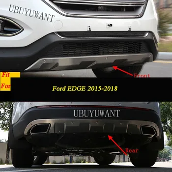 Za Ford EDGE 2016 2017 2018 Zadaj / Spredaj Zaščitne Plošče iz Nerjavečega Jekla, Dekorativne Plošče Odbijača Zaščitnik Body Kit