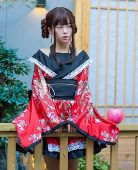 Ženski Lolita Ženske Kimono Obleko Japonski Anime Cosplays Kawaii Halloween Kostum za Dekleta, Ženske Obleke 18937