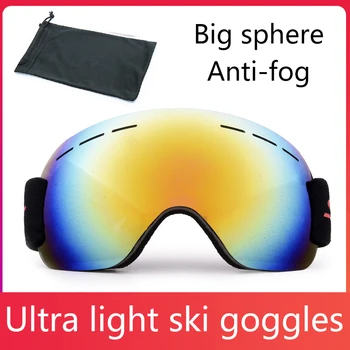 Smučarska Očala UV400 Zaščito Snowboard Očala Anti-fog Velikih Smučarskih Masko, Očala Sneg motorne sani Moški Ženske Smučanje Šport na Prostem 18996