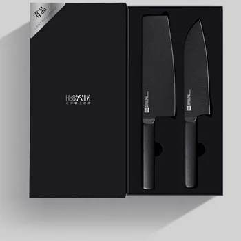 Original 2Pcs Xiaomi Huohou Kuhinjski Nož iz Nerjavečega Jekla, Noži Kuhar Set 7 Palčni Materiala 50Cr15MoV HRC 55 za Pametne Družino 190117
